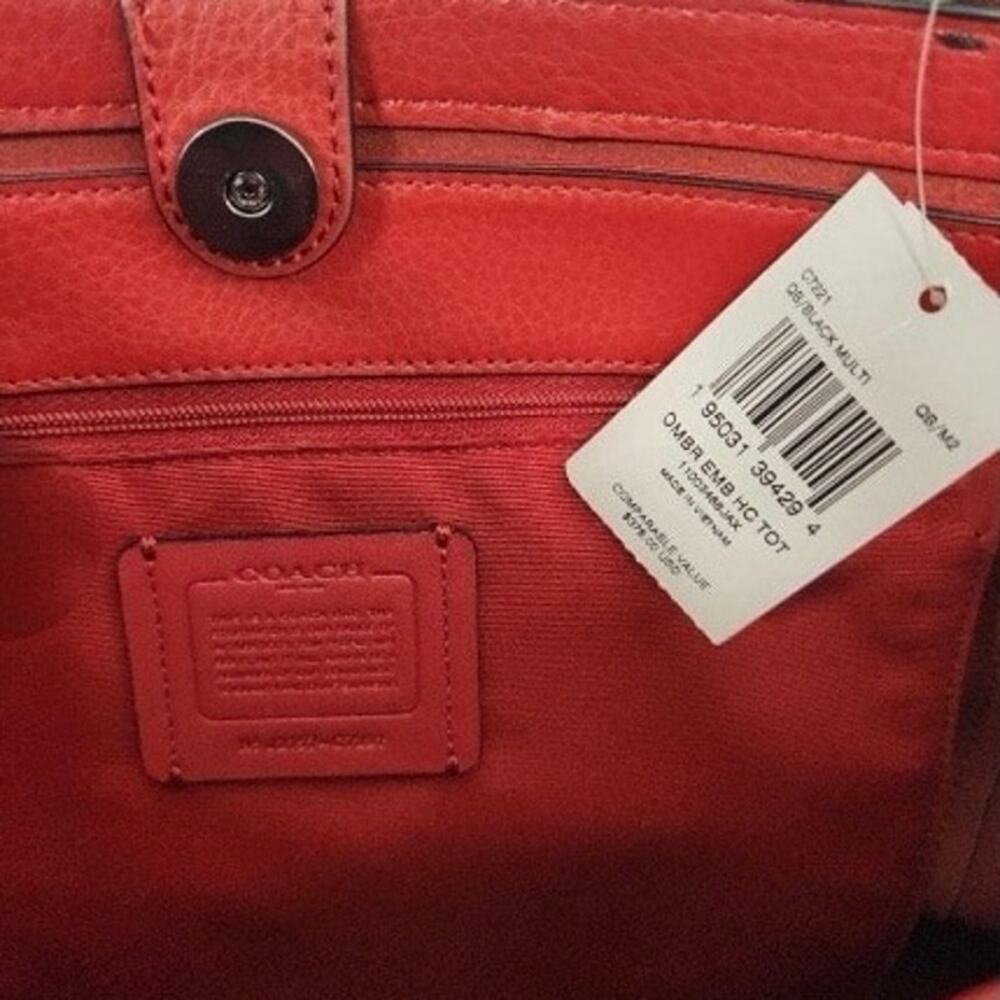 Coach Ombré Embossed Horse and Carriage Leather Tote NWT - Picture 5 of 7